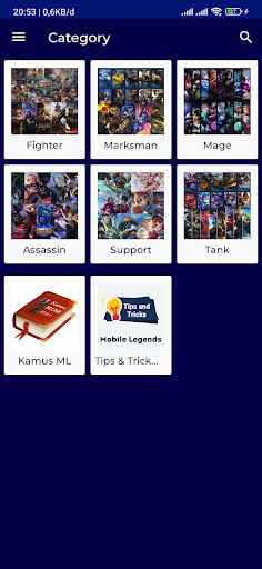 Android application Mobile Online Guide Legends screenshort
