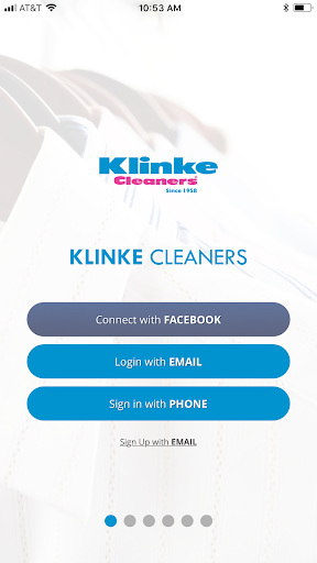 Android application Klinke Cleaners screenshort