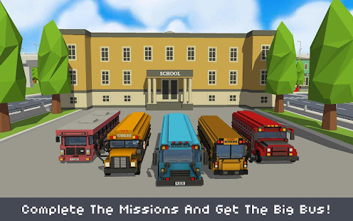 Blocky School Bus & City Bus Simulator Craft 2.0 screenshots 10