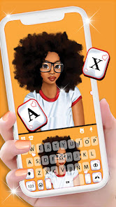 Imágen 1 Cute Afro Girl Fondo de teclad android