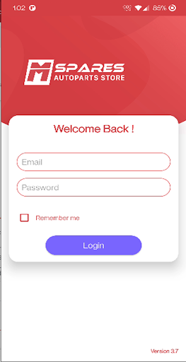 Android application MSpares Admin screenshort
