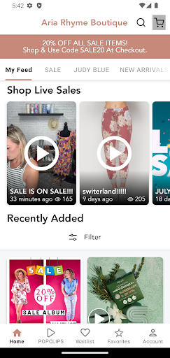 Screenshot of Aria Rhyme Boutique