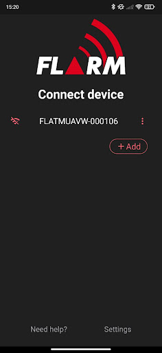 Android application FLARM Hub screenshort
