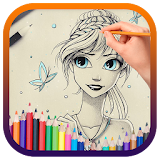 How to draw Elsa icon