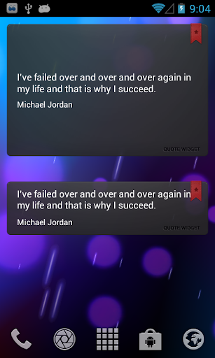 Android application Quote Widget screenshort