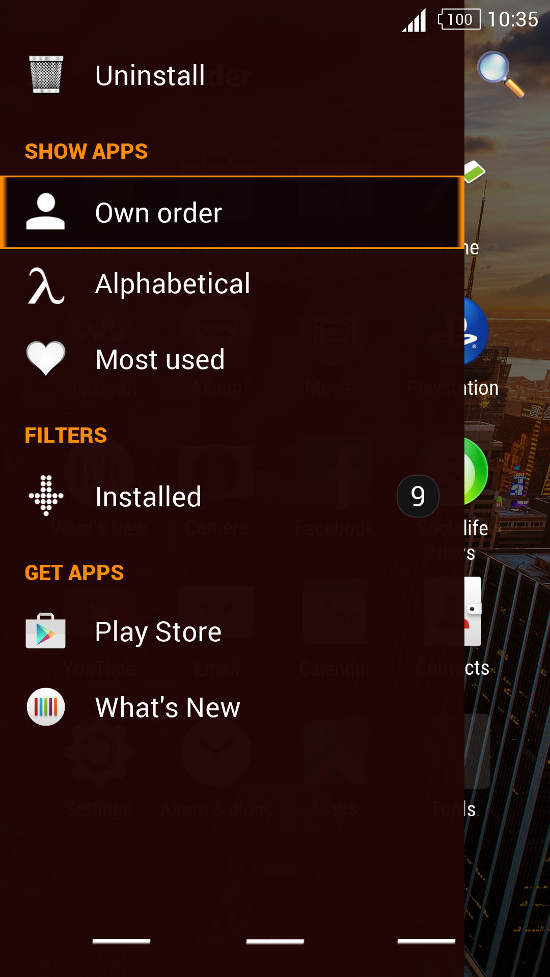 Android application For Xperia Theme NYC screenshort