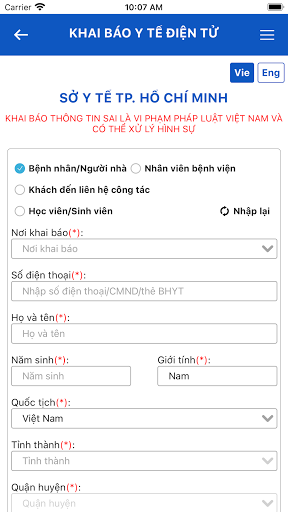 Y tế HCM Screen 3