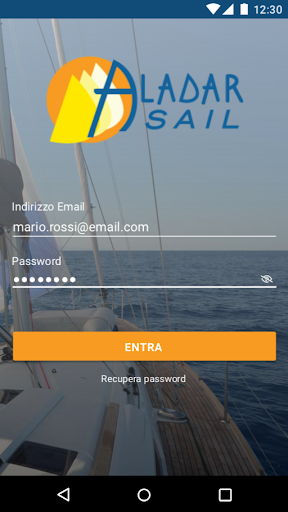 Android application Aladarsail - Operatore screenshort