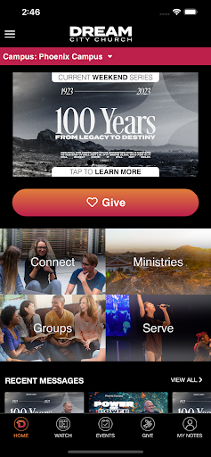 Android application Dream City Church screenshort