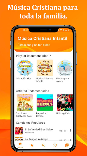 Android application Música Cristiana Infantil screenshort