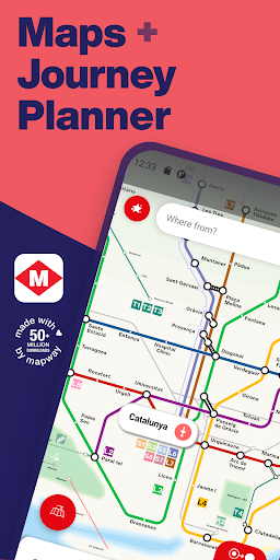 Barcelona Metro Map & Routing Screenshot 1 - AppWisp.com