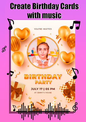 Birthday card maker with music Screen 3