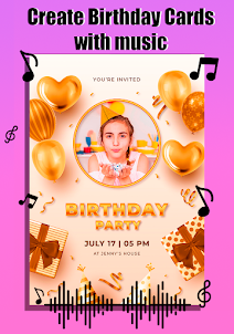 Birthday card maker with music