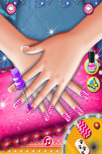 High-school girls nail care