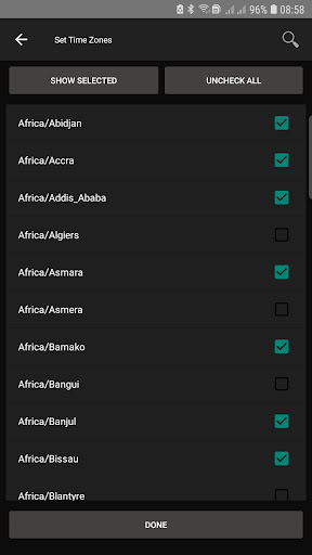 Android application Timezone Converter Calc. Pro screenshort