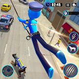 Flying Stickman Dog Crime Game icon