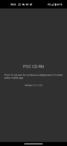 Android application poc cd rn screenshort