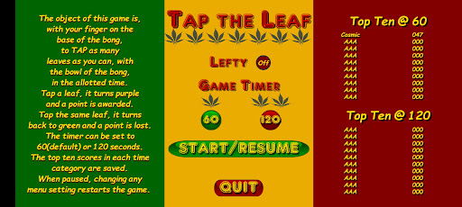 Android application Tap The Leaf screenshort