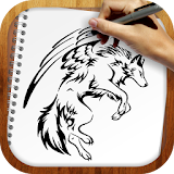 Draw Tattoo Wolves icon