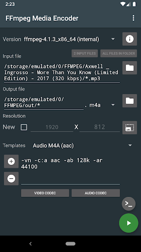 FFmpeg Media Encoder Screenshot 1