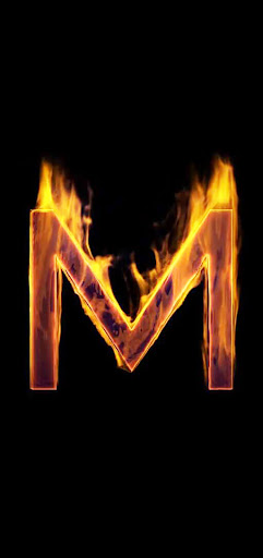 Fire Letter M Live Wallpaper