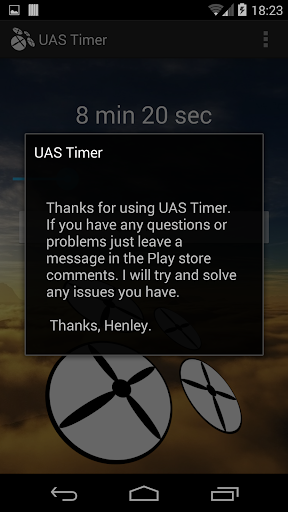 UAV UAS Flight Timer