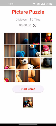 Android application Photo Puzzles screenshort