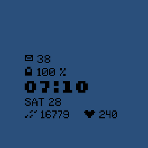 Retro Digital Pixel Watch Face Screen 2