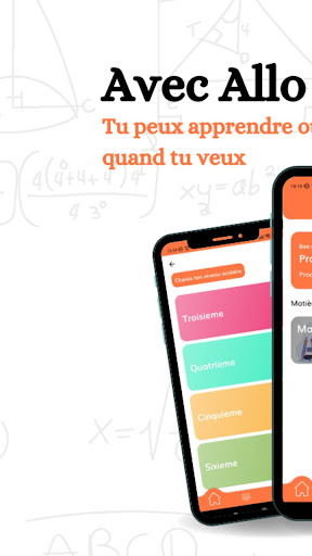 Android application Allo Prof screenshort