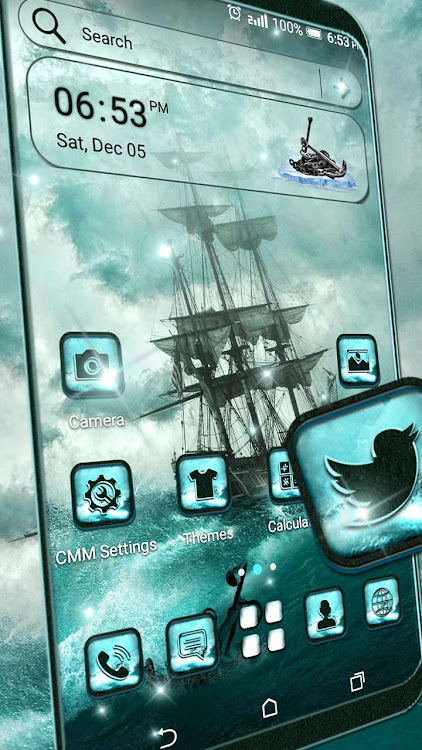 Ship in Storm Launcher Theme - 2.3 - (Android)