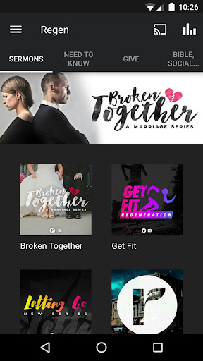 Android application Regeneration Church screenshort