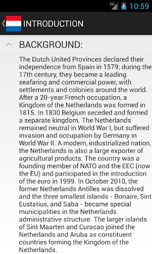 Android application Netherlands Facts screenshort