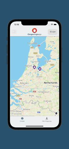 Omgevingsapp Screen 2
