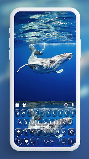 Android application Ocean Whale Keyboard Backgroun screenshort