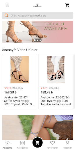 Android application Ayakcenter screenshort