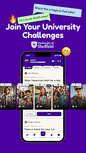 Android application HeyDare - Uni of Sheffield screenshort