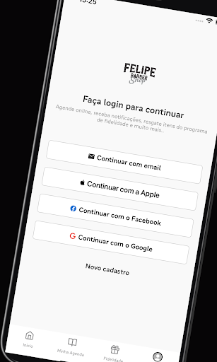 Android application Felipe Barber Shop screenshort