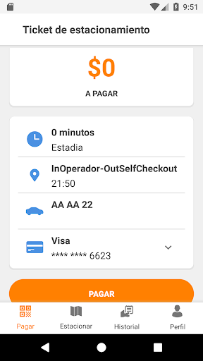 Android application ParkingApp screenshort
