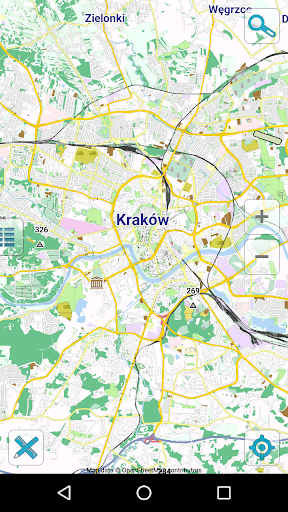 Android application Map of Krakow offline screenshort