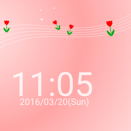 チューリップの花と時計 ライブ壁紙 シンプルな壁紙 Google Play 上的应用