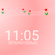 チューリップの花と時計 ライブ壁紙  シンプルな壁紙 - Androidアプリ