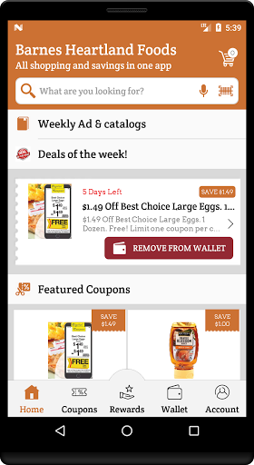 Android application Barnes Heartland Foods screenshort