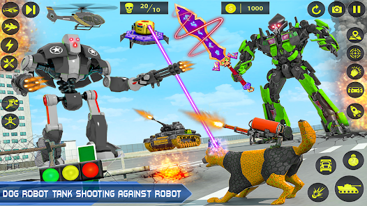 Captura 17 Army Tank Robot Car Games: android