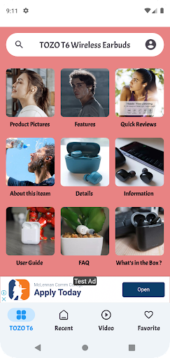 Android application TOZO T6 Earbuds Guide screenshort