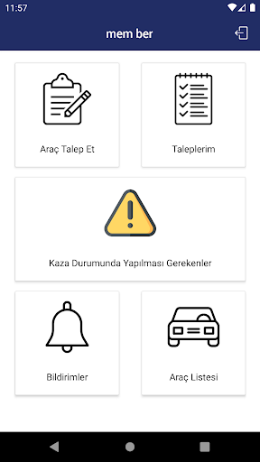 Android application Başar Filo screenshort