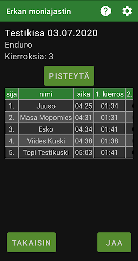 Erkkas Multi Timer Screen 3