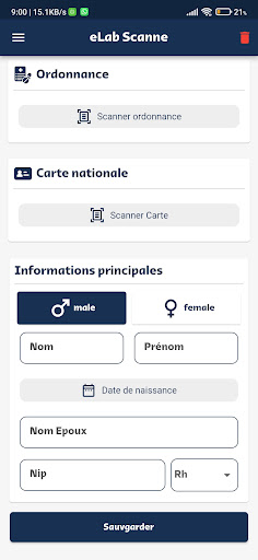Elab scanne Screen 2
