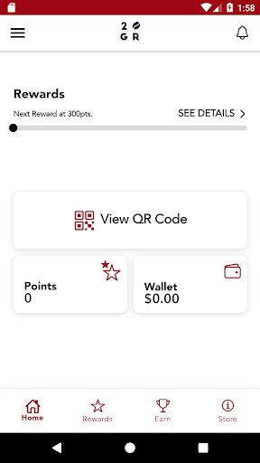 Android application Twenty Grams Rewards screenshort