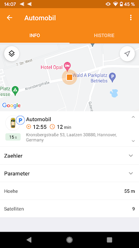 NAVANDi Telematik mobil Screen 2