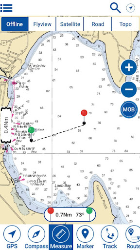 Android application Lake Charlevoix Offline Charts screenshort